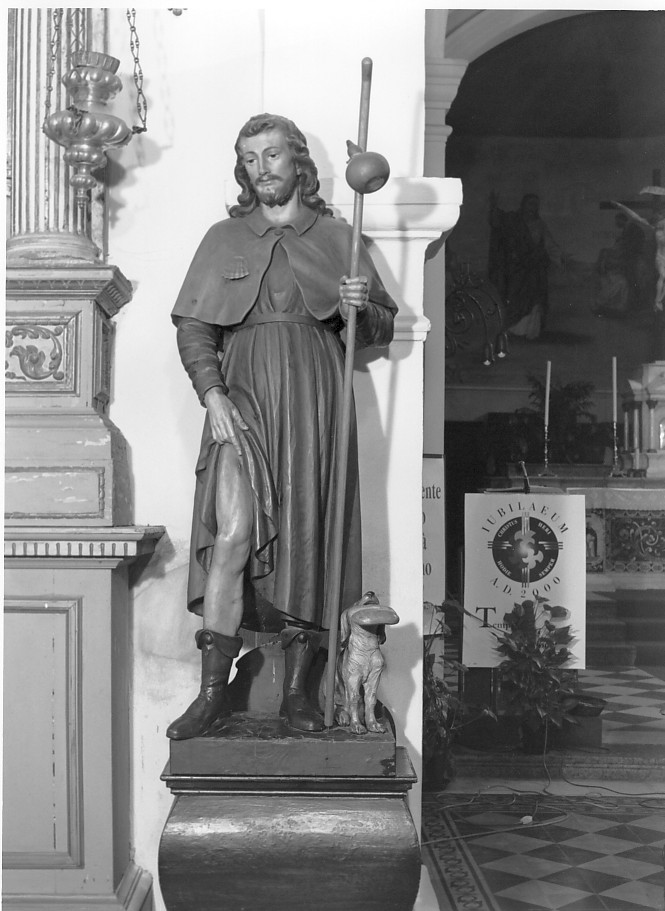San Rocco (scultura) di Mussner Giacomo Vincenzo (prima metà sec. XX)