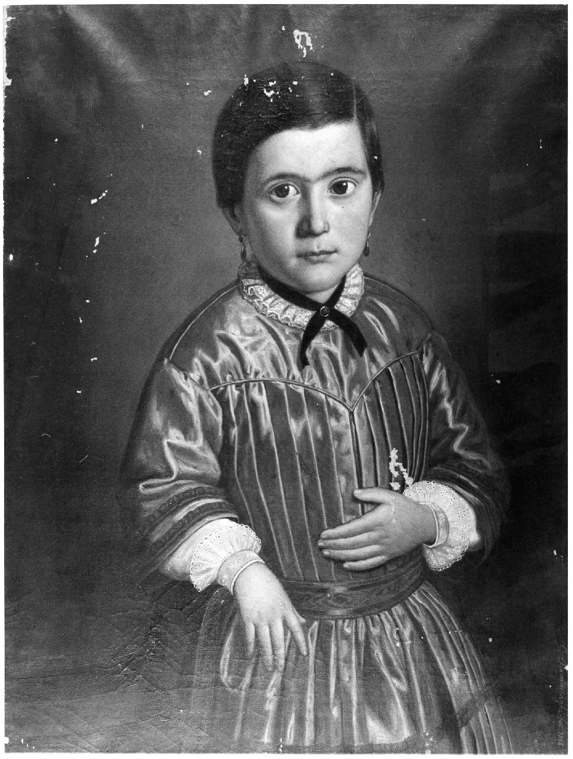Ritratto di Giulietta Forti bambina, ritratto di bambino (dipinto) di Fiamminghi Giacomo (sec. XIX)
