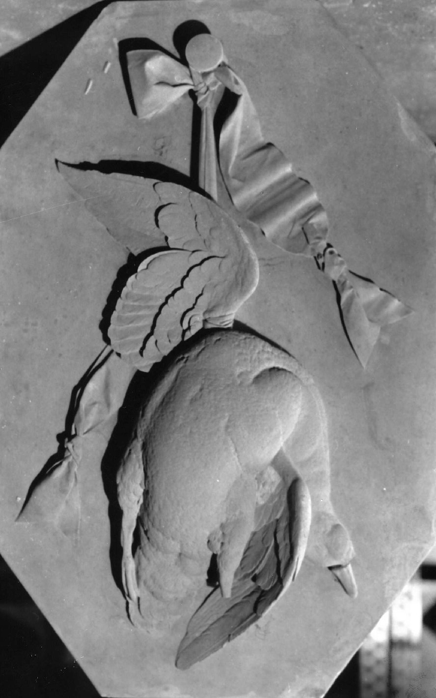 Uccello morto appeso (rilievo) di Pegrassi Salesio (sec. XIX)