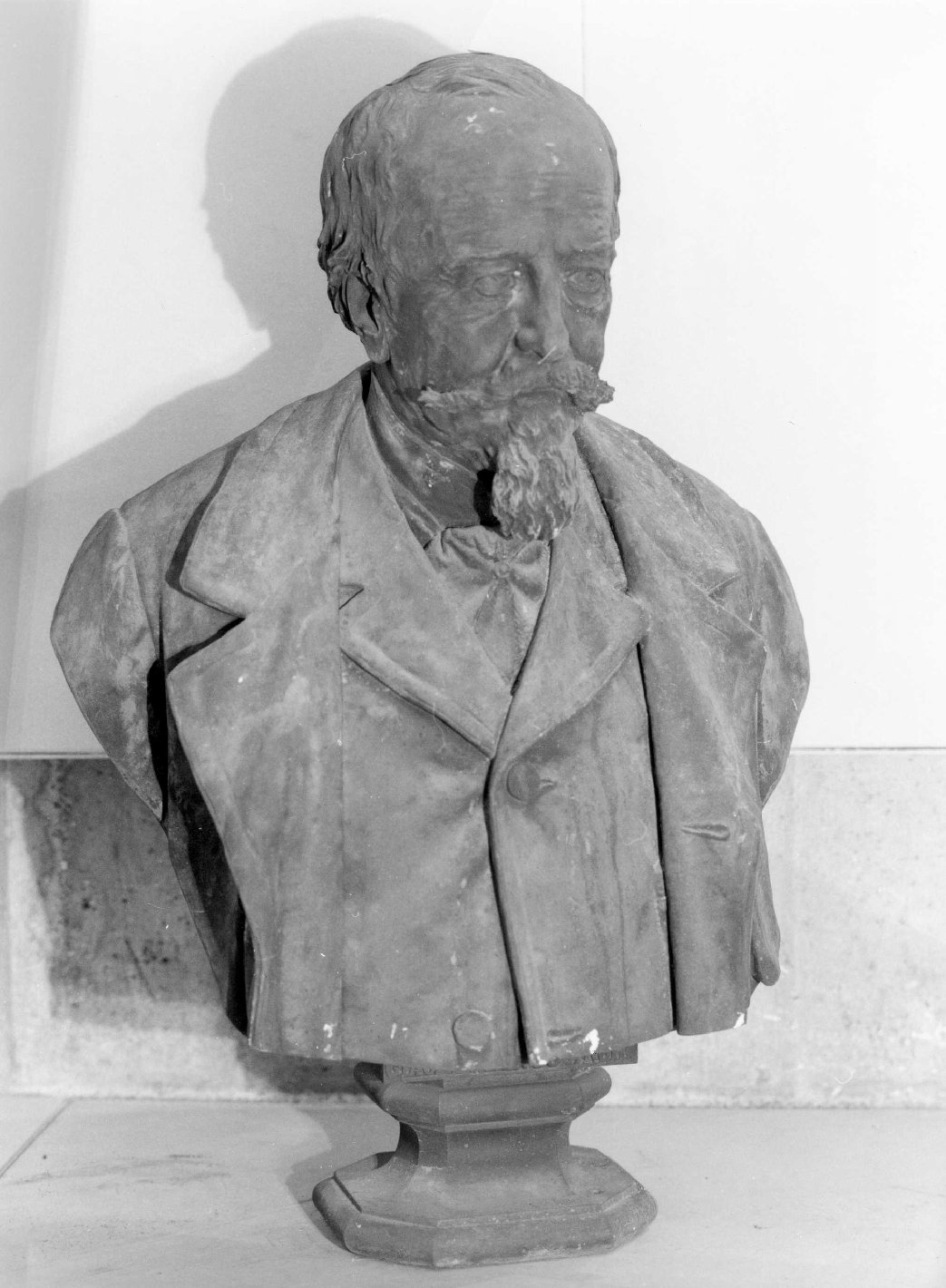 Ritratto di Giacomo Franco architetto, ritratto maschile a mezzo busto (scultura, opera isolata) di Zannoni Ugo (XIX)