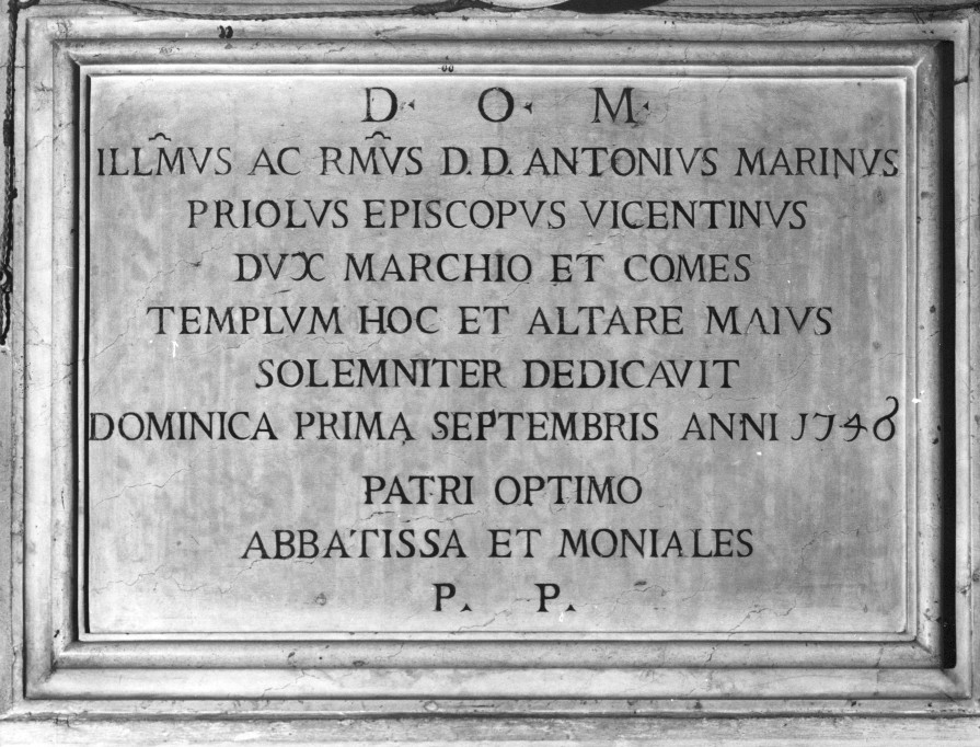 lapide, opera isolata - ambito veneto (sec. XVIII)