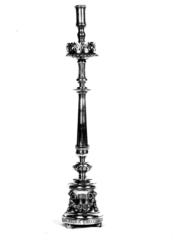 candeliere d'altare - ambito veneto (fine sec. XIX)