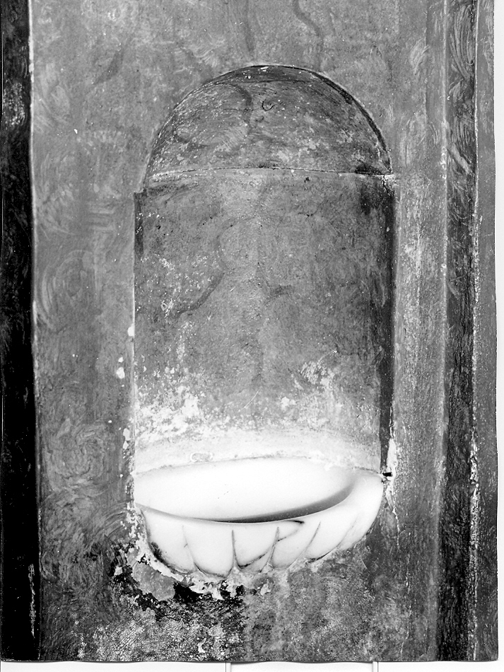acquasantiera da parete, opera isolata - ambito veneto (secondo quarto sec. XVIII)