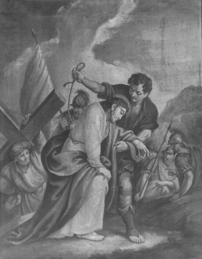 stazione V Gesù aiutato da Simone il Cireneo a portare la croce di