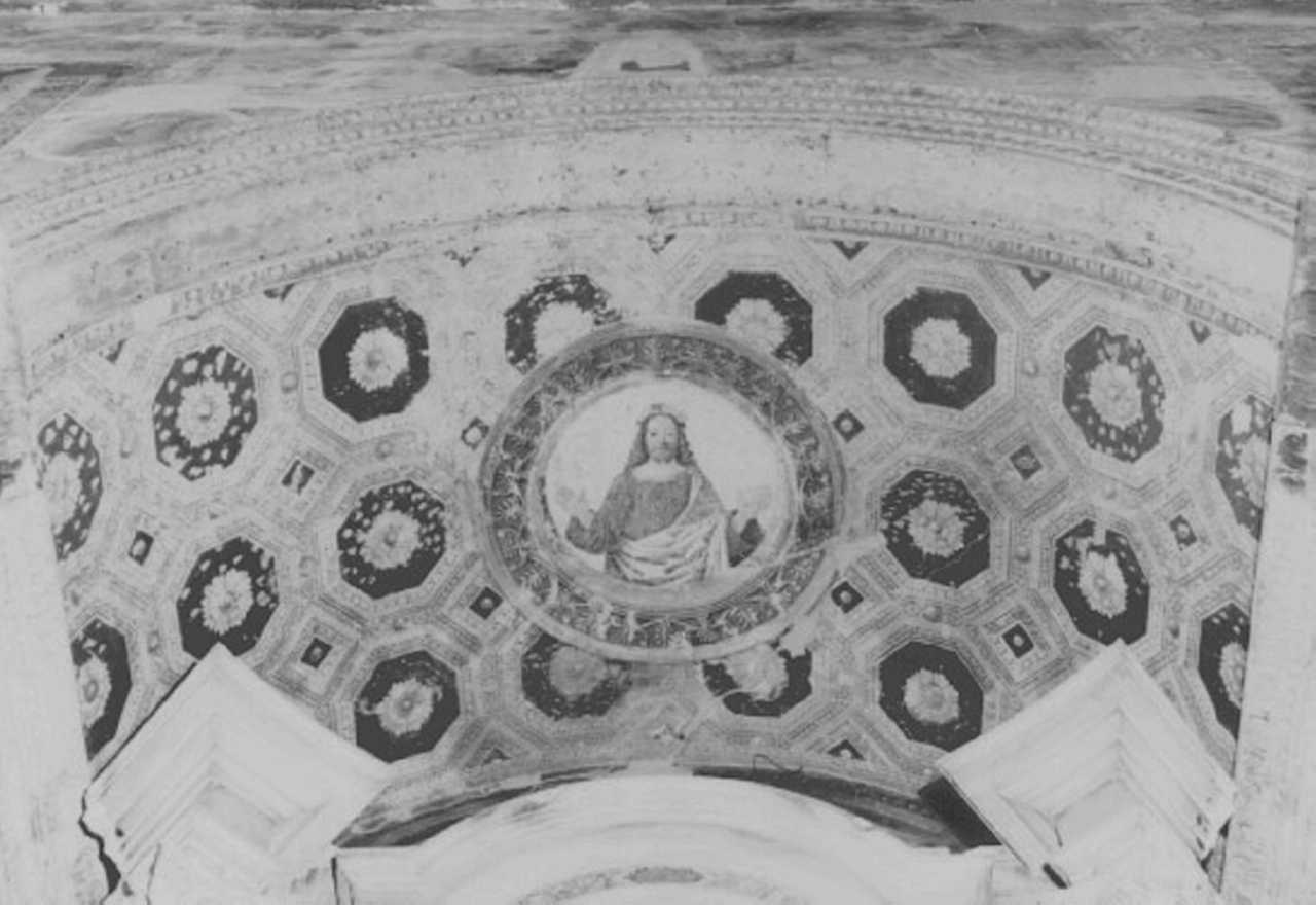 motivi decorativi a cassettoni con rosette (dipinto, elemento d'insieme) di Michele Da Verona (sec. XVI, sec. XIX)