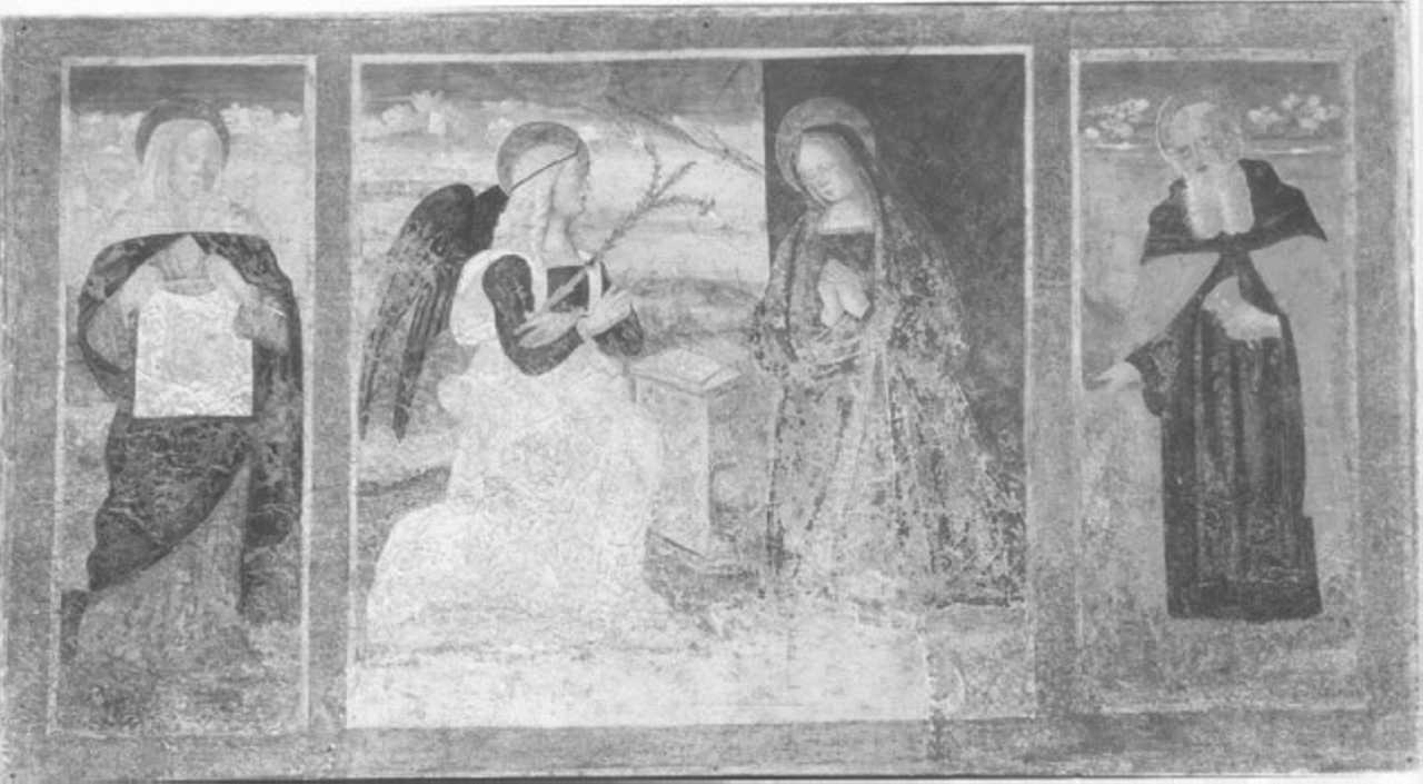 Annunciazione (dipinto) di Morone Francesco (cerchia) (sec. XVI)