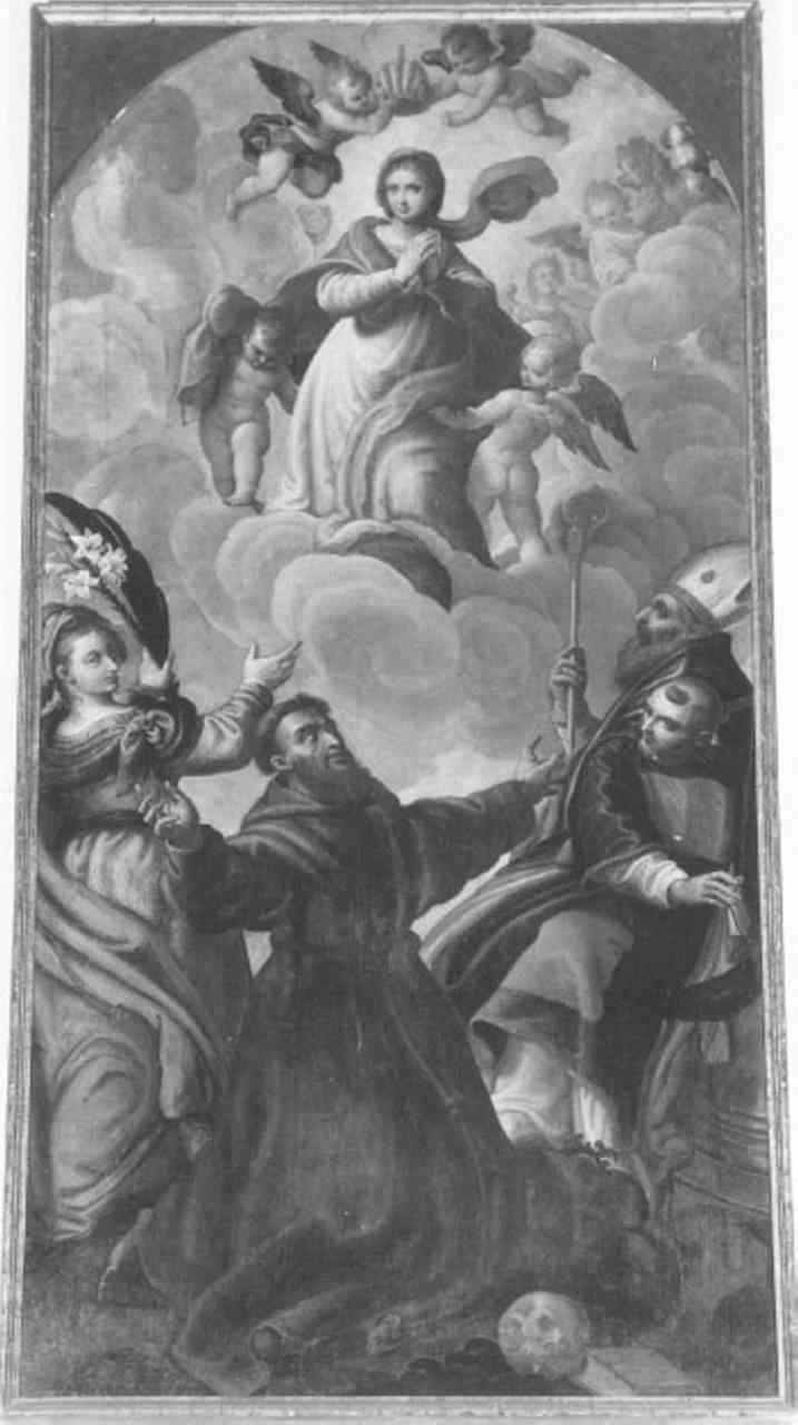 Madonna in gloria (dipinto) di Creara Sante (sec. XVII)