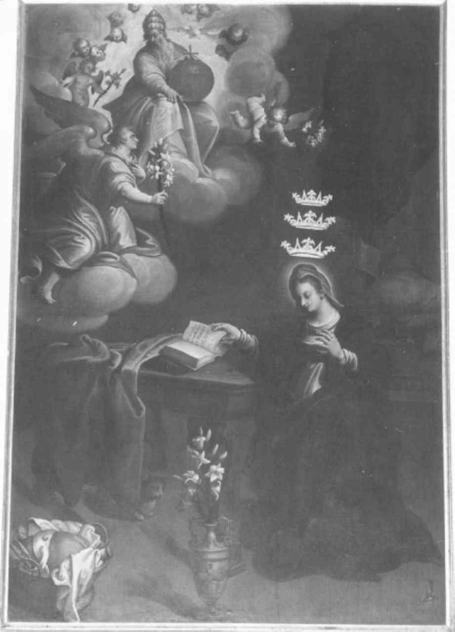 Annunciazione (dipinto) di Creara Sante (secc. XVI/ XVII)