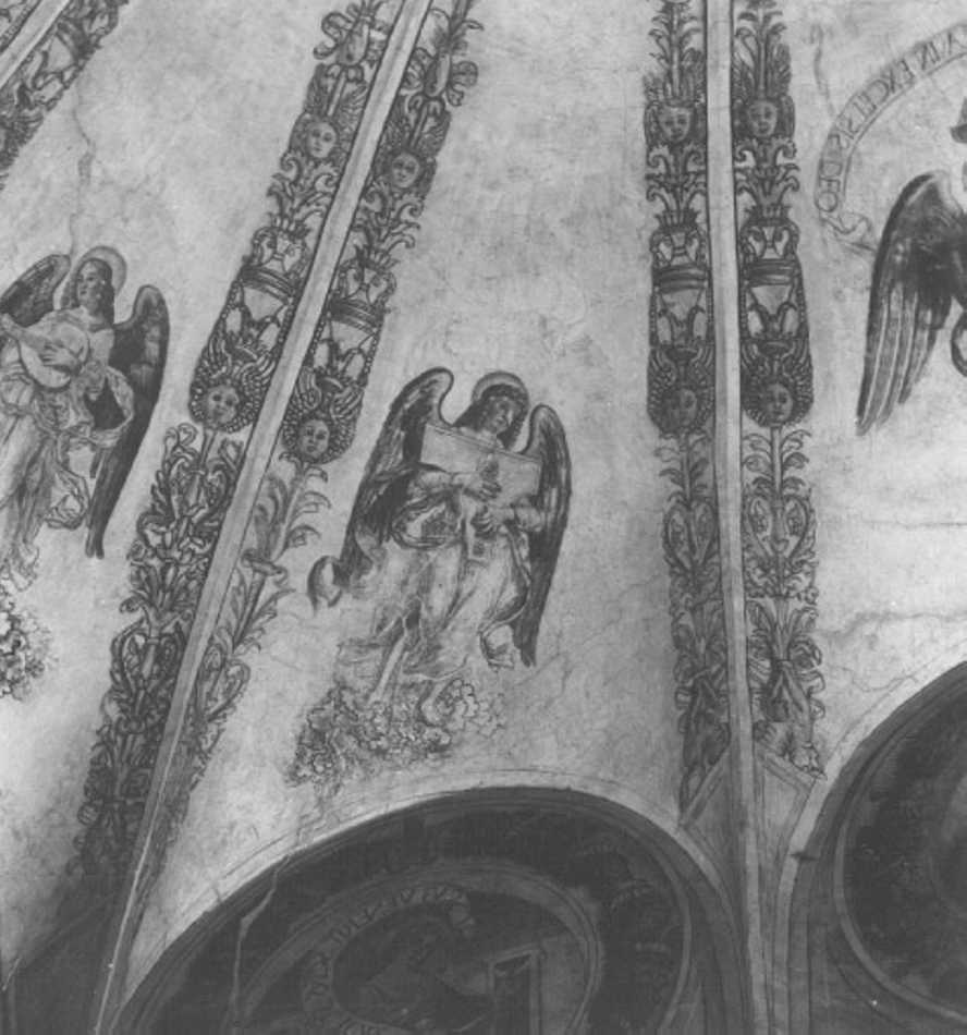 angelo musicante con cetra (dipinto) di Morone Domenico (e aiuti) (sec. XV)
