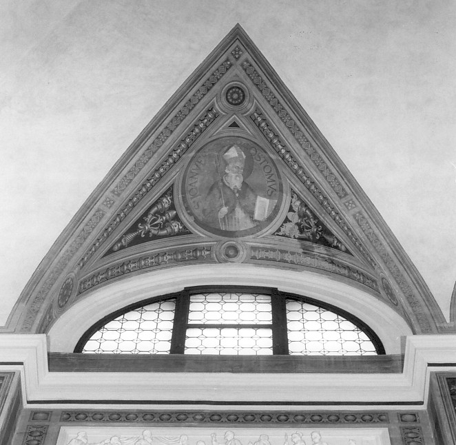 Dottore della Chiesa (dipinto, elemento d'insieme) di Chini Tito (sec. XX)