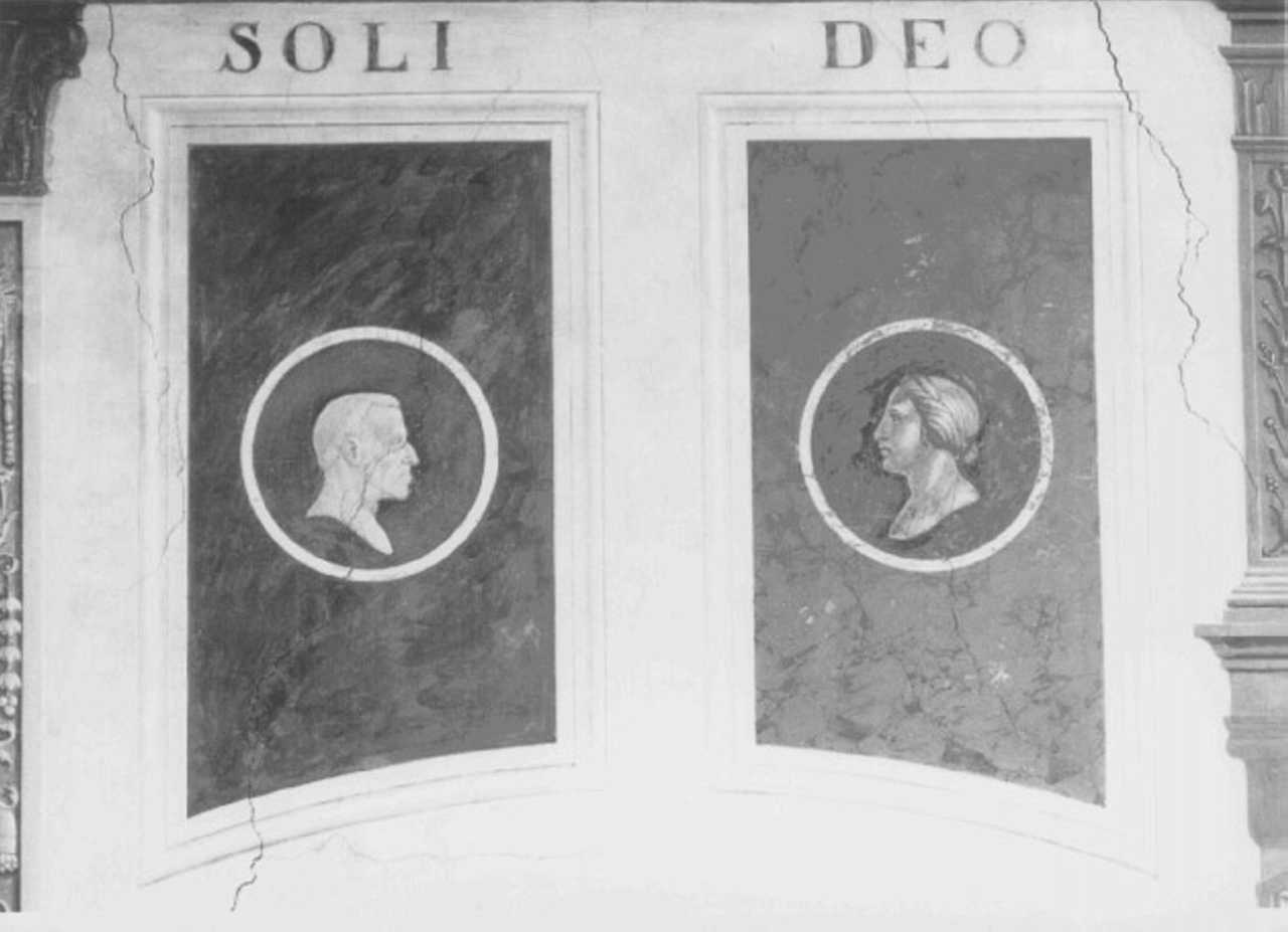motivi decorativi a medaglioni (dipinto) di Morone Domenico (e aiuti), Morone Francesco (fine/inizio secc. XV/ XVI)