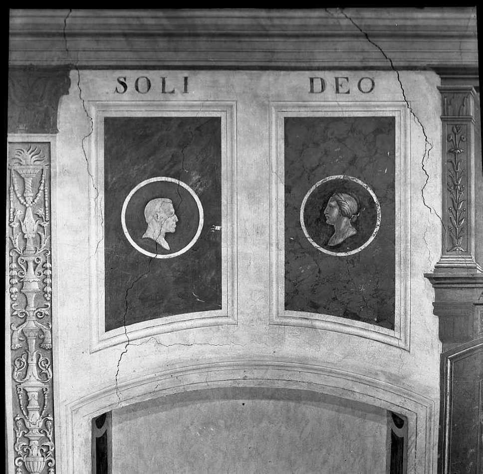motivi decorativi a medaglioni (dipinto) di Morone Domenico (e aiuti), Morone Francesco (fine/inizio secc. XV/ XVI)