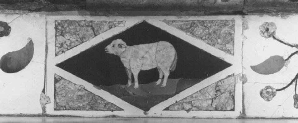 Agnus Dei (decorazione a intarsio) di Corbarelli Benedetto (sec. XVII)