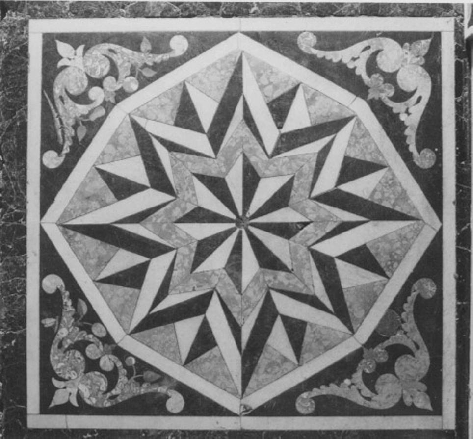 motivi decorativi geometrici e vegetali stilizzati (decorazione a intarsio, serie) di Bovio Da Feltre, Corbarelli Antonio, Corbarelli Domenico, Corbarelli Francesco, Corbarelli Benedetto (seconda metà sec. XVII)