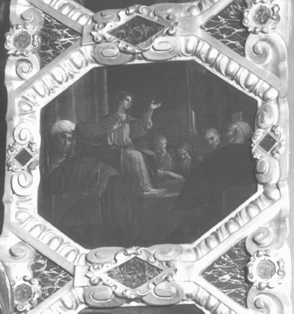 disputa di Gesù con i dottori nel tempio (dipinto) di Maganza Alessandro (attribuito) (sec. XVII)