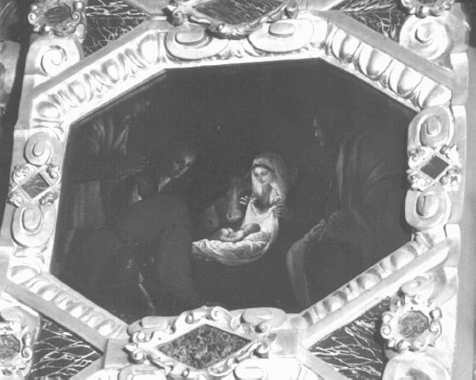 natività di Gesù (dipinto) di Maganza Alessandro (attribuito) (sec. XVII)