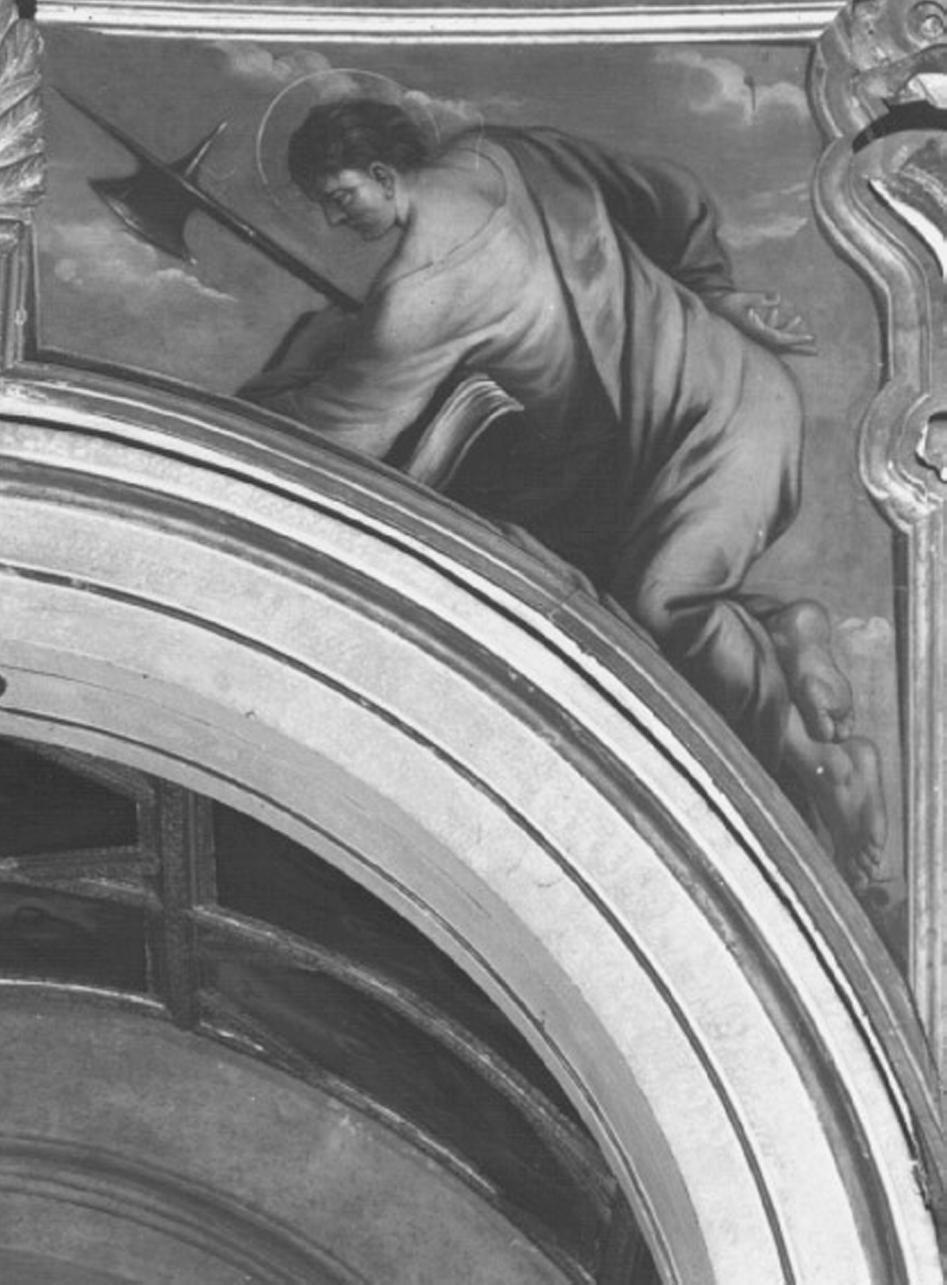 Santo apostolo (dipinto, elemento d'insieme) di Cozza Giovanni (attribuito) (sec. XVII)