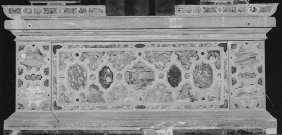 motivi decorativi geometrici (paliotto, elemento d'insieme) di Merlo Domenico, Merlo Federico (sec. XVII)