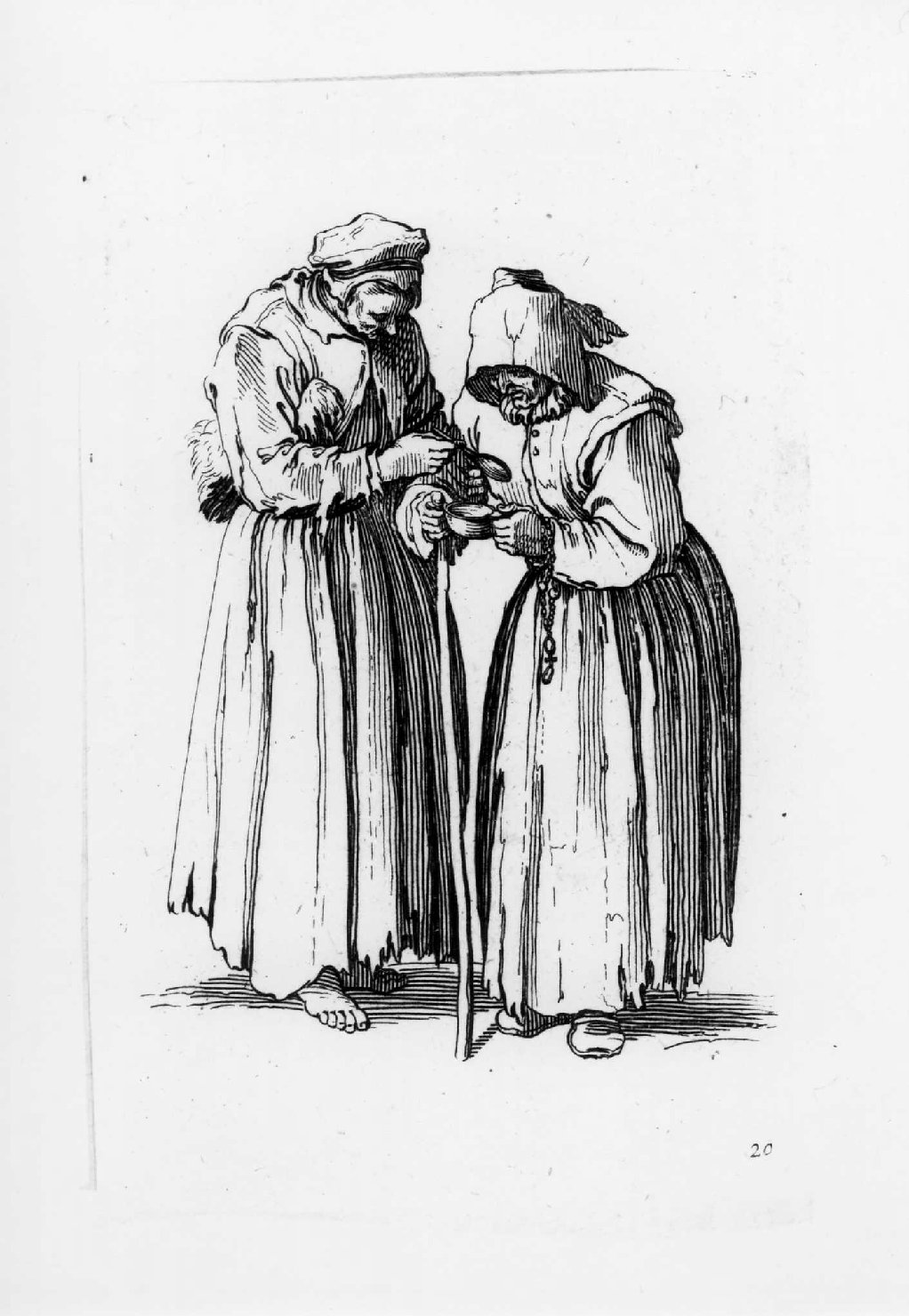 mendicanti (stampa, serie) di Callot Jacques (sec. XVII)