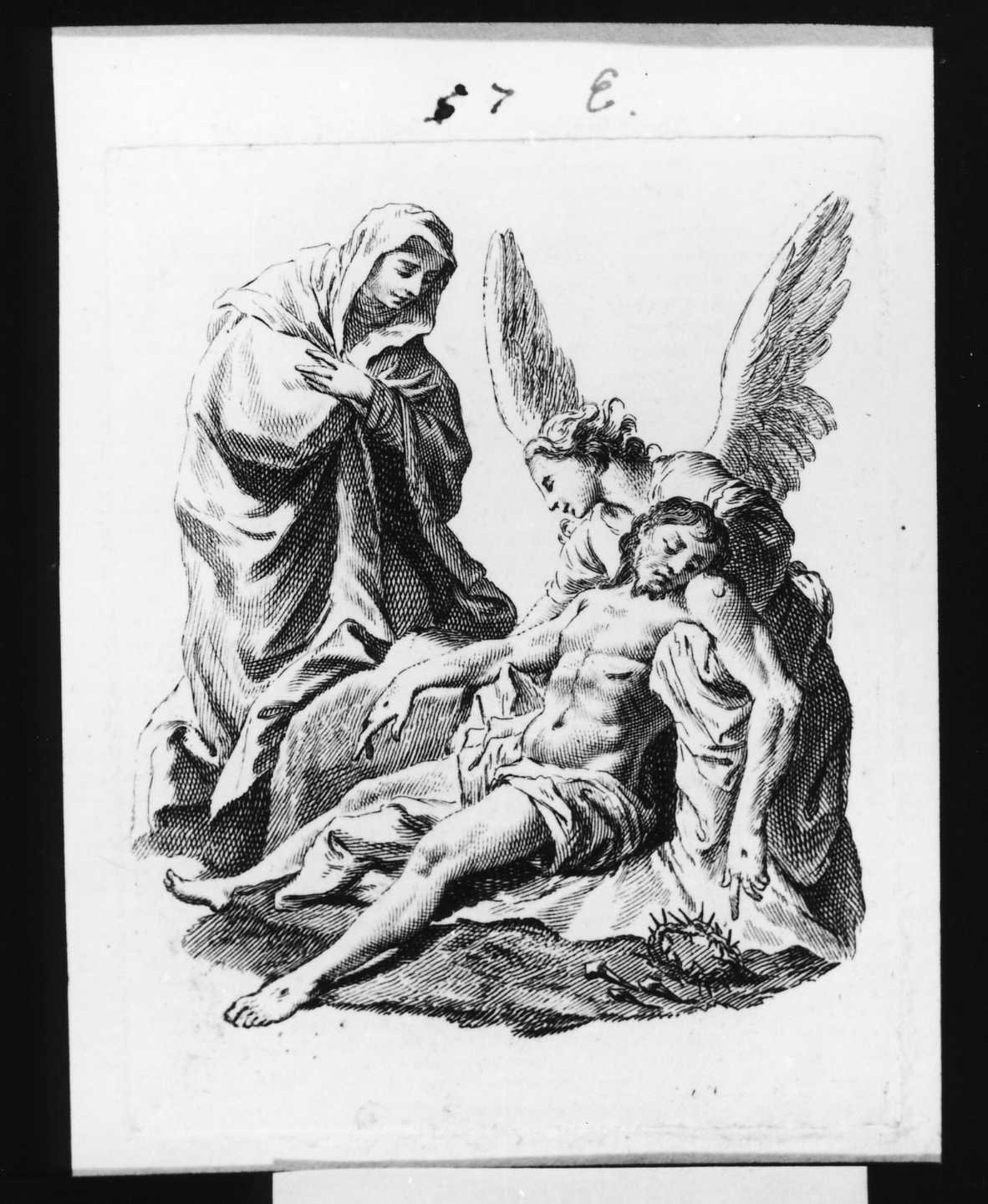 Cristo in pietà (stampa, serie) di Piazzetta Giovanni Battista (attribuito) (sec. XVIII)