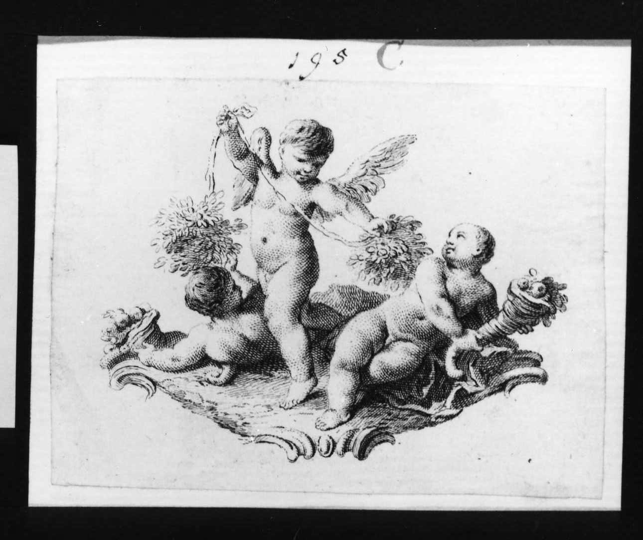 putti (stampa smarginata, serie) di Piazzetta Giovanni Battista (attribuito) (sec. XVIII)