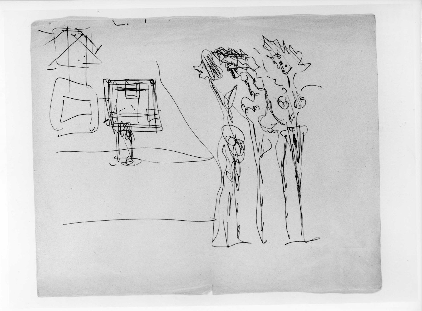 figure (disegno) di Scarpa Carlo (sec. XX)