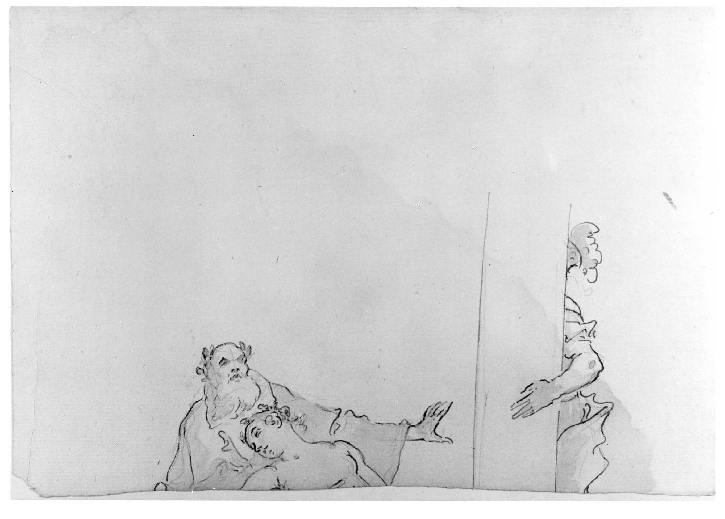 Calcante e Ifigenia (disegno) di Lorenzi Francesco (sec. XVIII)