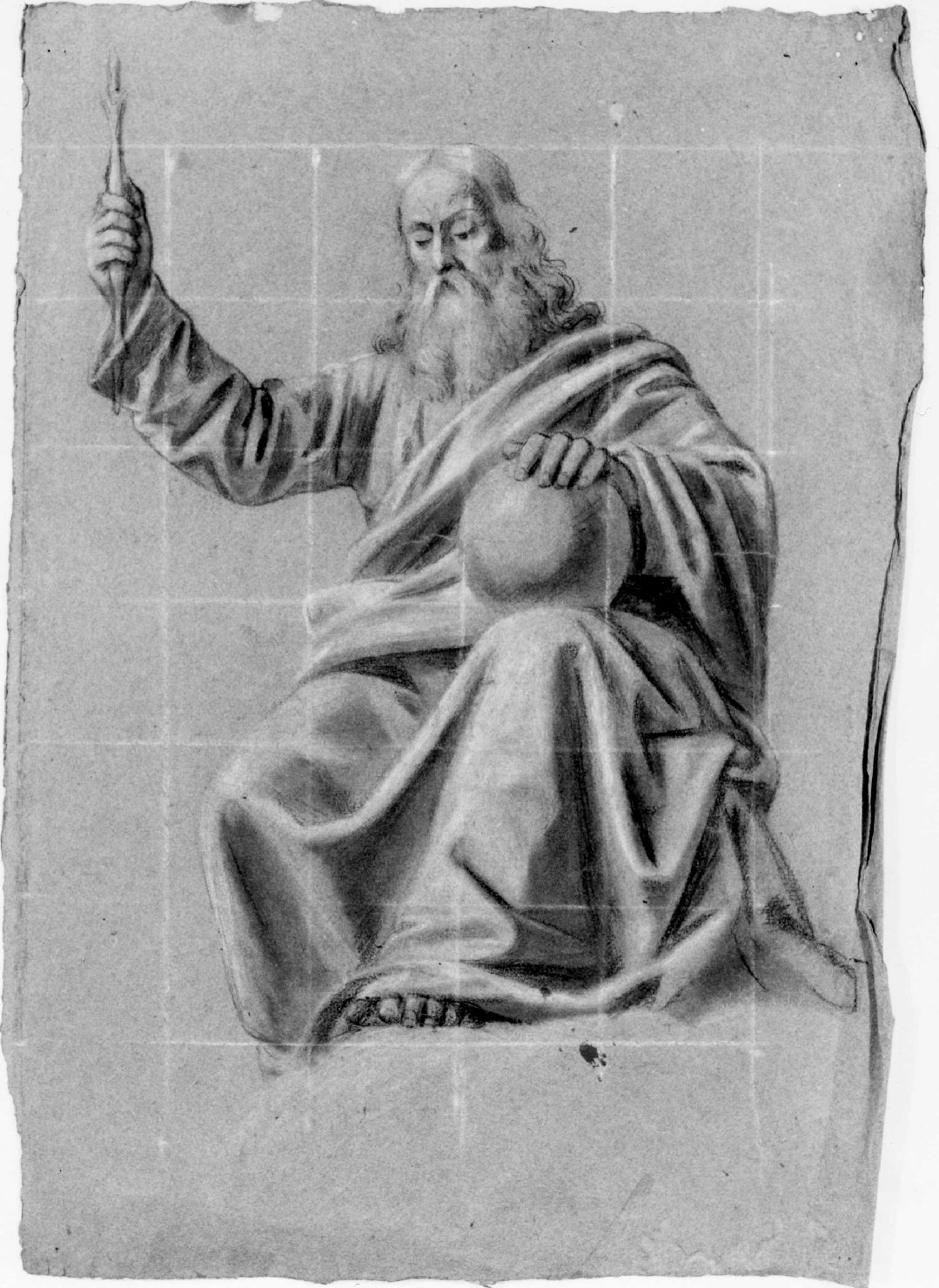 Dio Padre (disegno) di Recchia Angelo (metà sec. XIX)