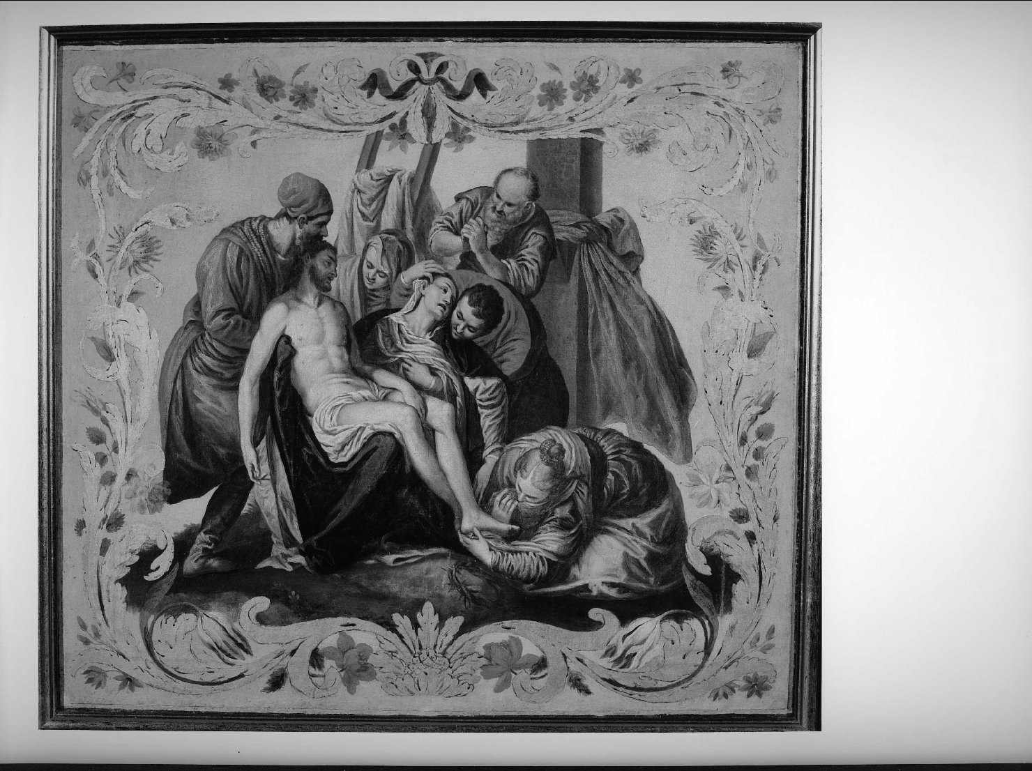 deposizione di Cristo dalla croce (dipinto, elemento d'insieme) di Caliari Giovanni (sec. XIX)
