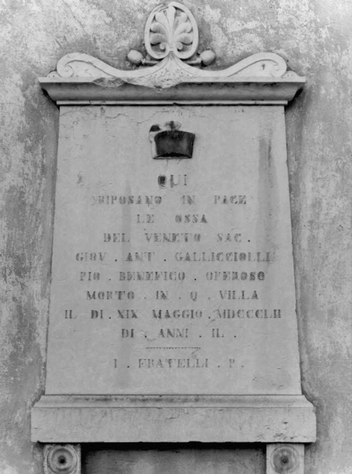 lapide - ambito veneto (sec. XIX)