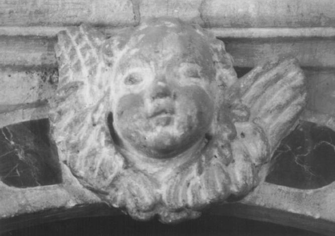 testa di cherubino (decorazione plastica) - ambito padovano (sec. XVII)