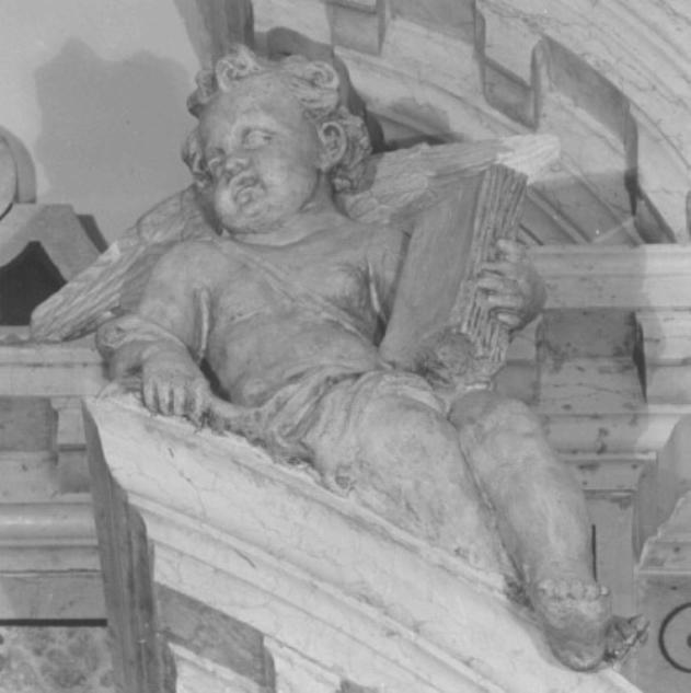 putto alato con libro (statua) - ambito veneto (sec. XVII)