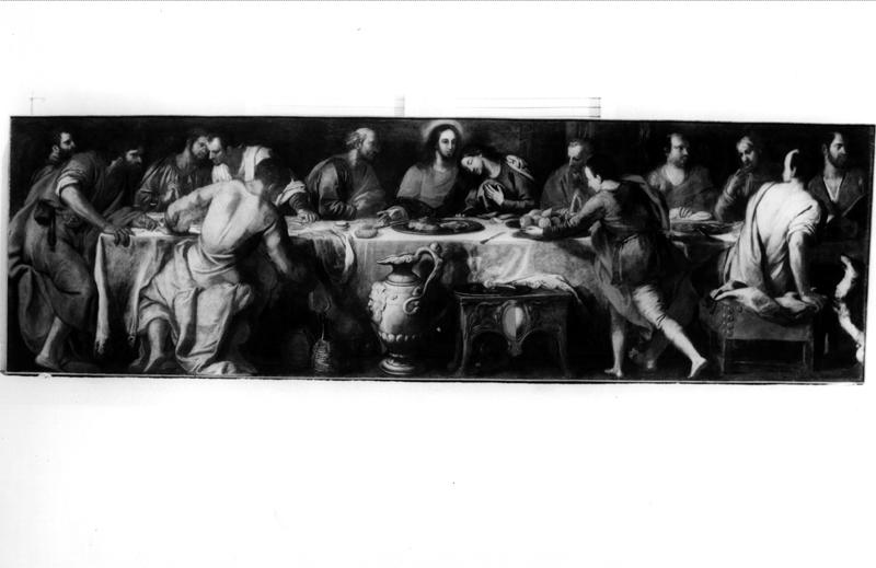ultima cena (dipinto) di Lazzarini Gregorio (attribuito) - ambito veneto (sec. XVII)