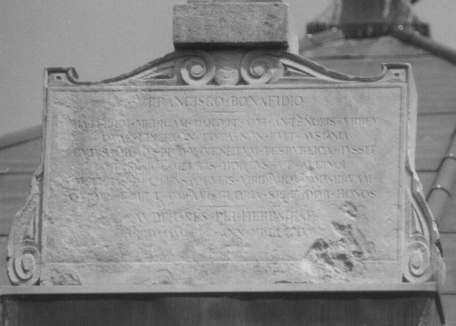 lapide commemorativa - ambito veneto (sec. XVIII)