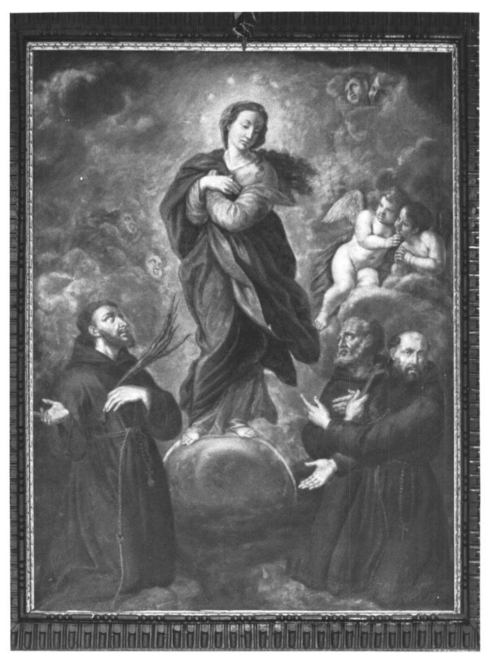 Madonna Immacolata e Santi cappuccini (dipinto) - ambito veneto (sec. XIX)