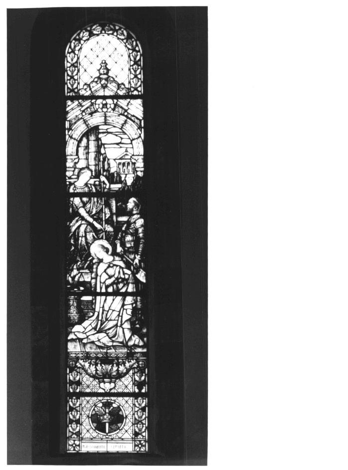 decapitazione di Sant'Agnese (vetrata) - ambito austriaco (sec. XX)