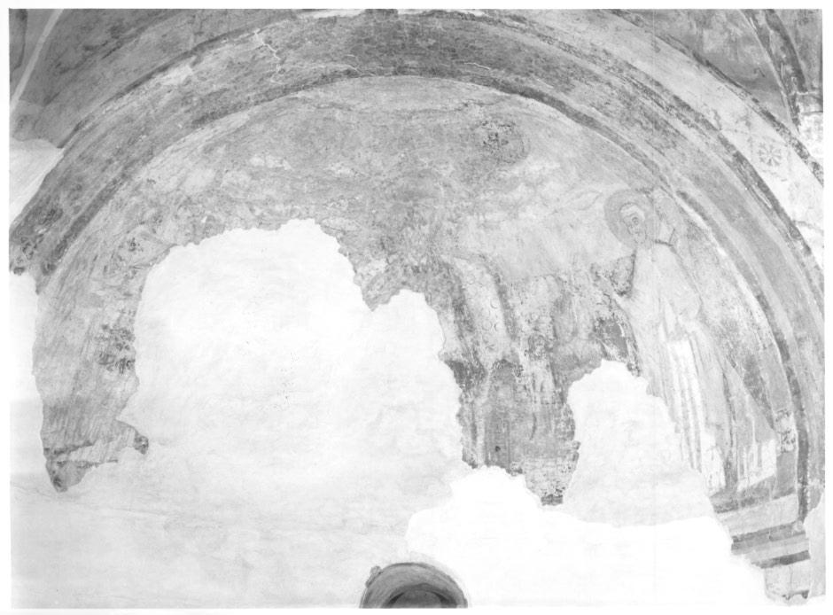 Cristo in trono tra San Pietro, santo Vescovo e angeli (dipinto, elemento d'insieme) - ambito veneto (prima metà sec. XI)