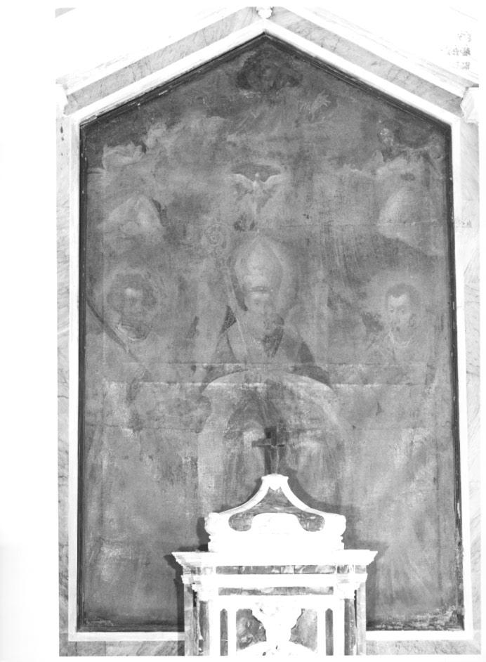 San Nicolò tra santi e angeli (dipinto) di Moretto Giuseppe (sec. XVIII)