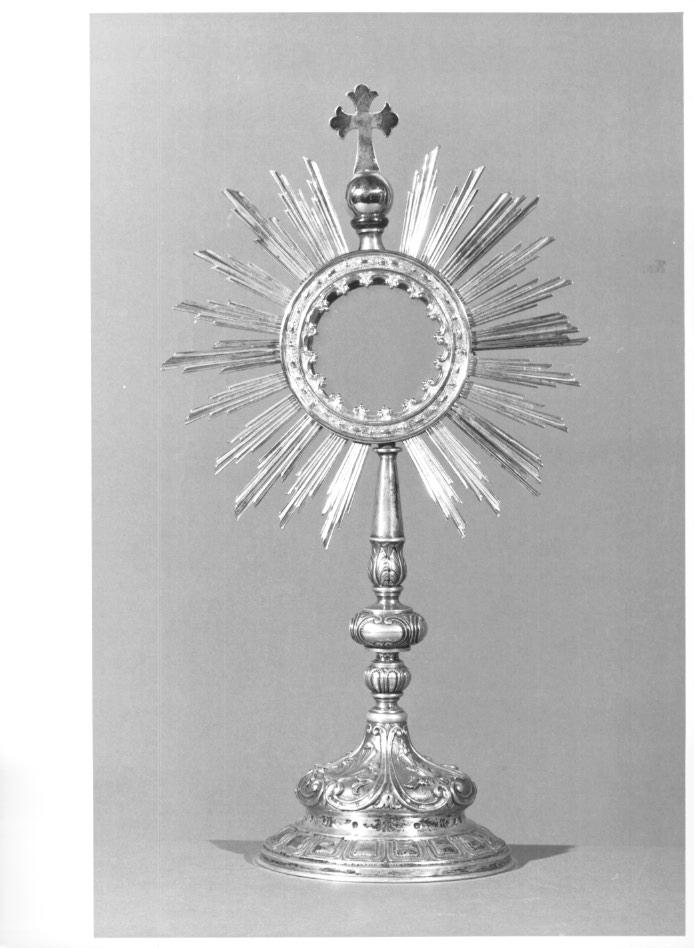 ostensorio - a raggiera - ambito veneto (sec. XIX)