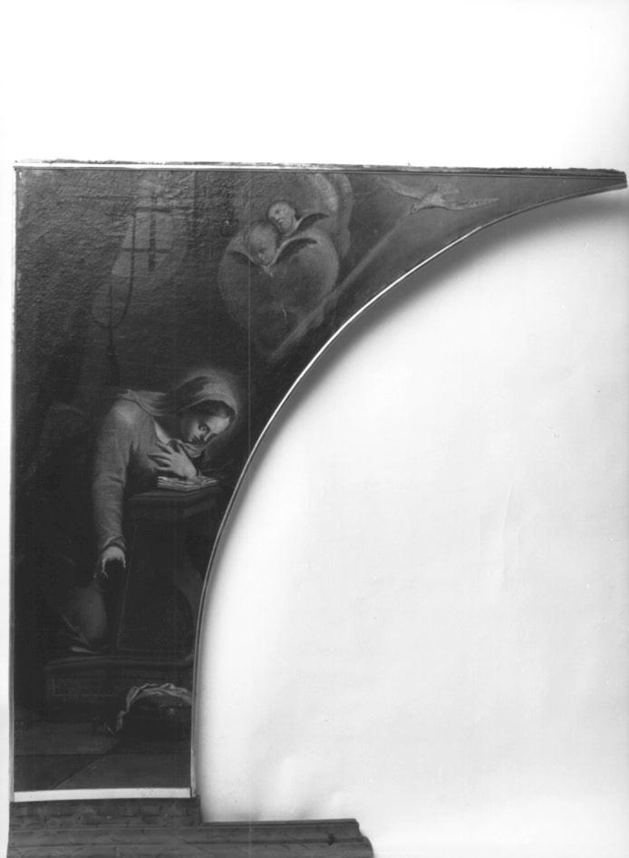 Madonna annunciata (dipinto, elemento d'insieme) - ambito veneto (sec. XVI)