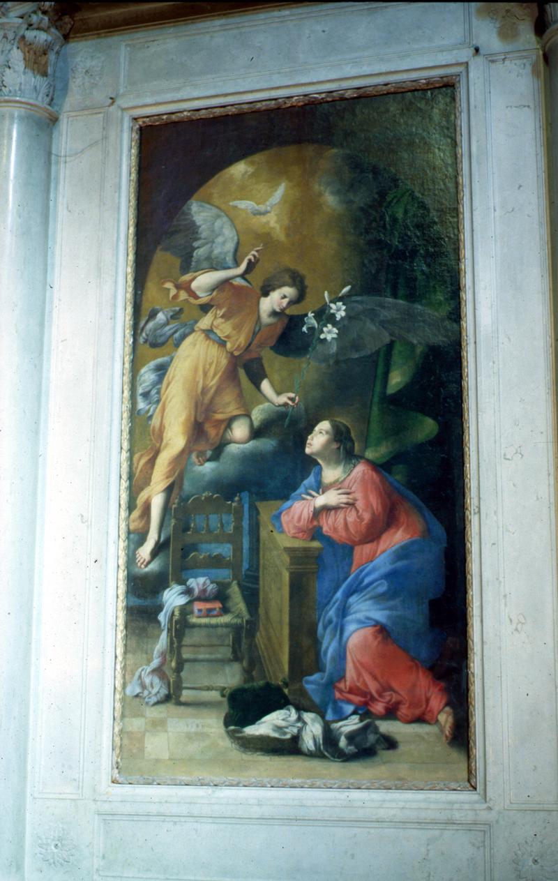 Annunciazione (dipinto) di Saraceni Carlo - ambito veneto (sec. XVII)