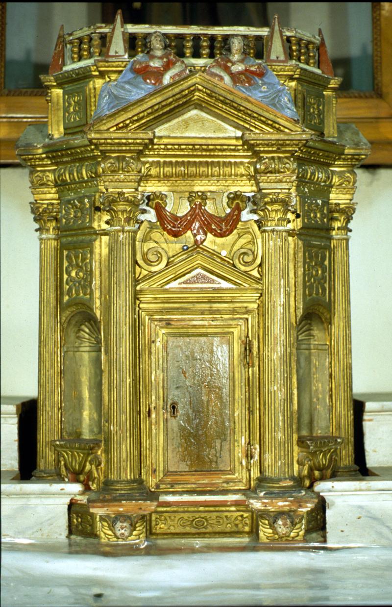 tabernacolo - a tempietto - bottega bellunese (sec. XVII)