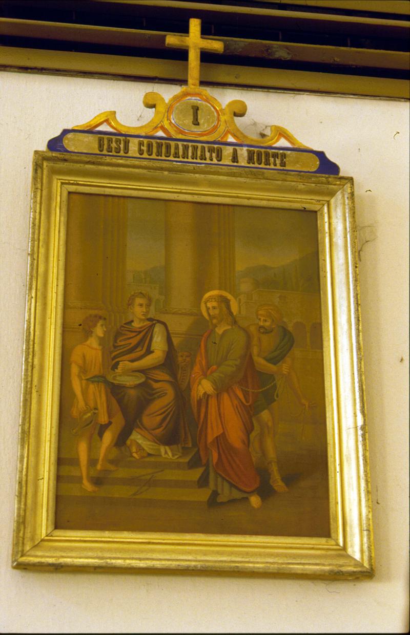 stazione I: Gesù condannato a morte (dipinto, elemento d'insieme) - bottega veneta (fine sec. XIX)
