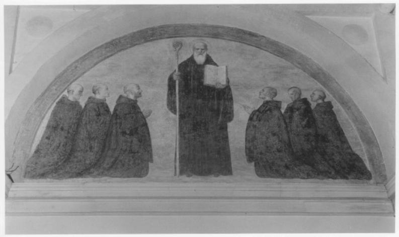 San Benedetto con sei monaci (dipinto) - ambito veneto (sec. XVI)