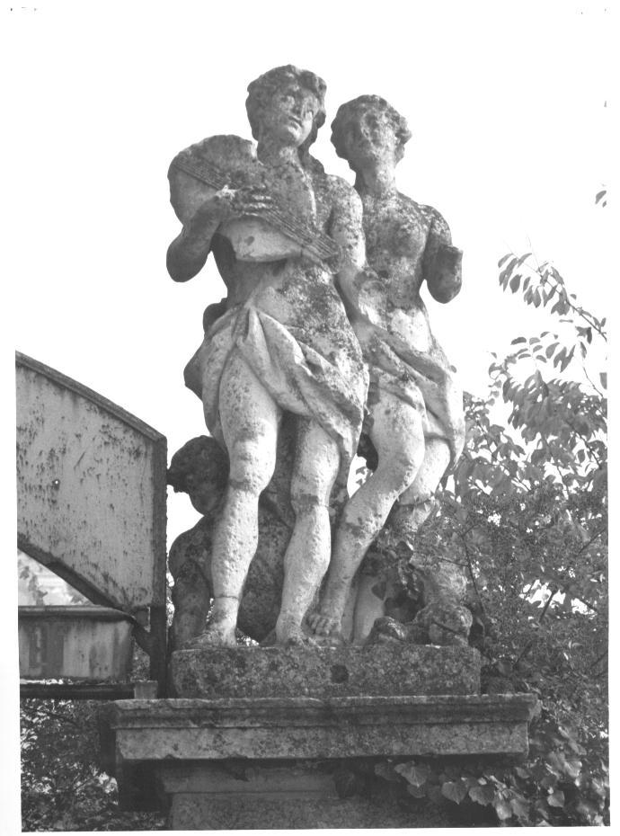 Apollo con figura mitologica (gruppo scultoreo) - ambito veneto (prima metà sec. XVIII)