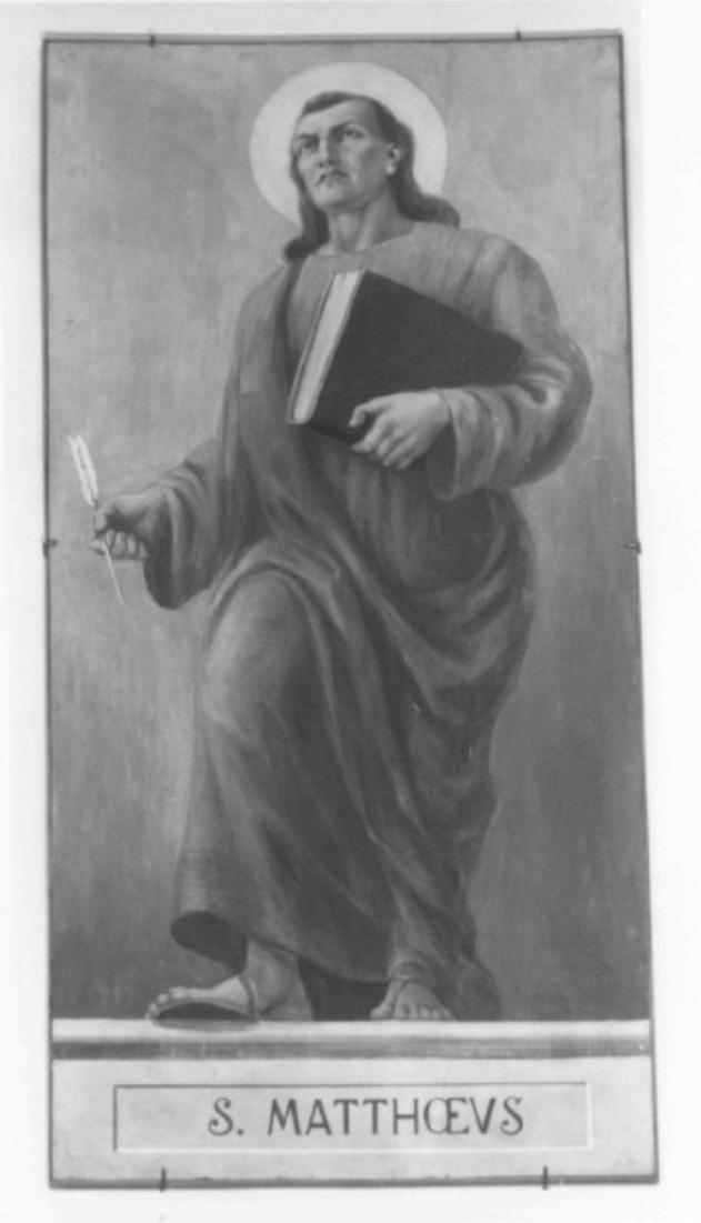 San Matteo apostolo Evangelista (dipinto) di Travaglia Silvio, Soranzo Antonio (sec. XX)