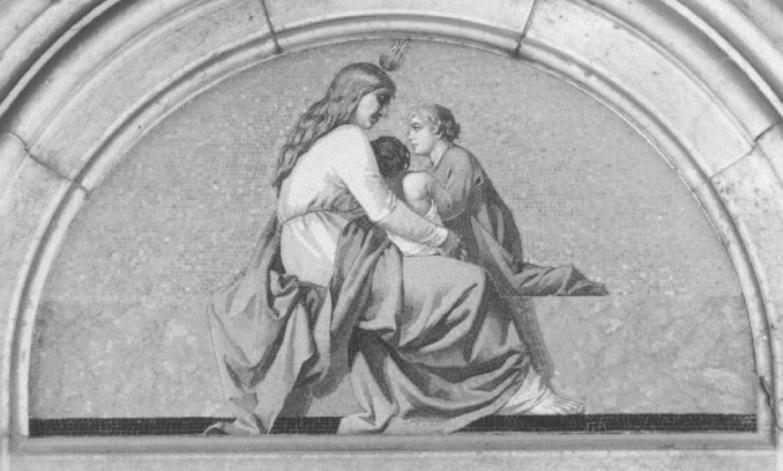 allegoria della Pietà (decorazione musiva) di Moro Lin Giuseppe - ambito veneziano (sec. XIX)
