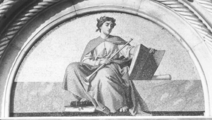 allegoria della Storia (decorazione musiva) di Moro Lin Giuseppe - ambito veneziano (sec. XIX)