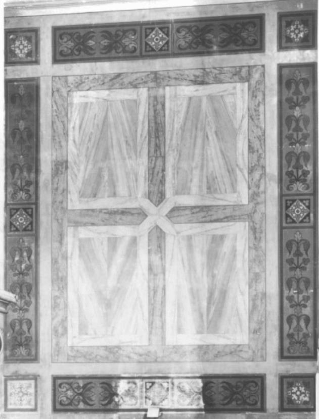 motivi decorativi geometrici e fitomorfi/ motivo decorativo a finto marmo (dipinto) di Damiani Giuseppe (sec. XIX)