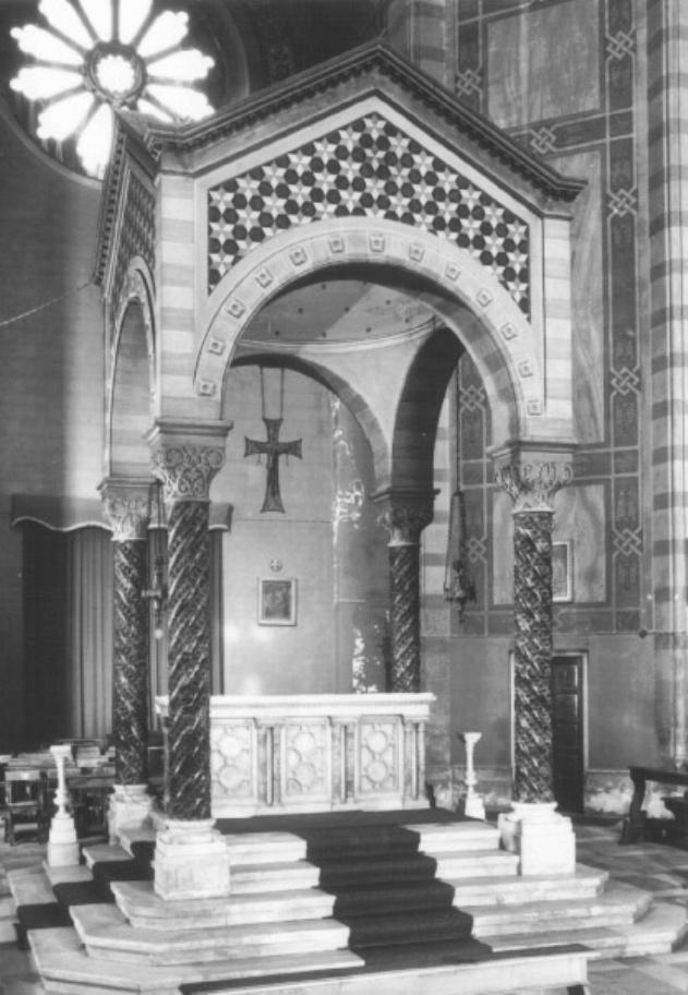 baldacchino d'altare di Holtzner Enrico, Barsanti Amedeo Da Pietrasanta - ambito veneto (sec. XIX)
